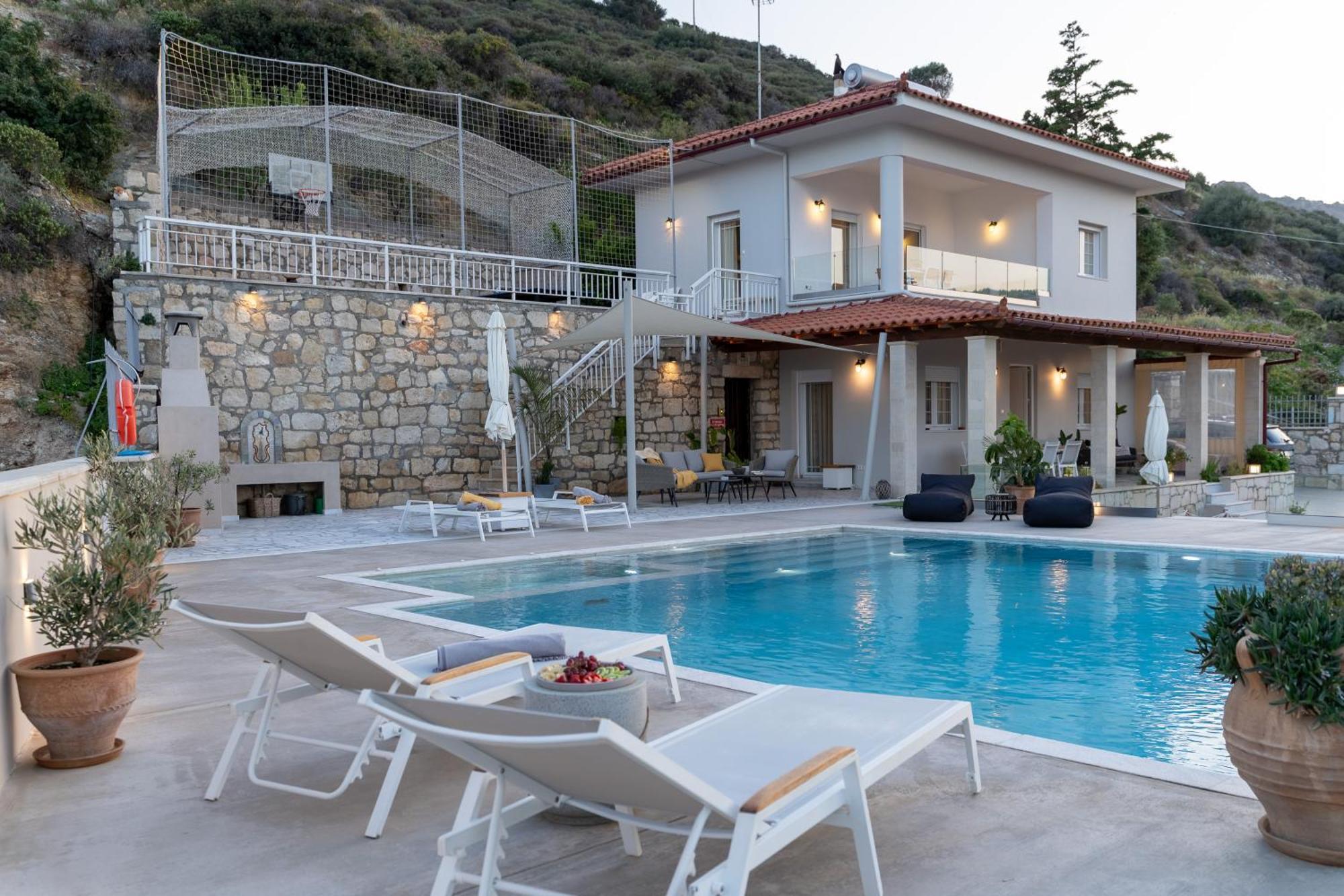 Amazing View Villa Aliki With Infinity Pool & Spa Лигарья Экстерьер фото